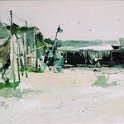 Village near Baltic sea (Riga) 1950 size unknown oil on canvas